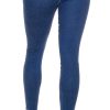 Abbigliamento De Caro Calzature Jeans | Jeans Skinny Rosita Elasticizzato A Vita Alta Con 5 Bottoni Frontali Blu-Jeans