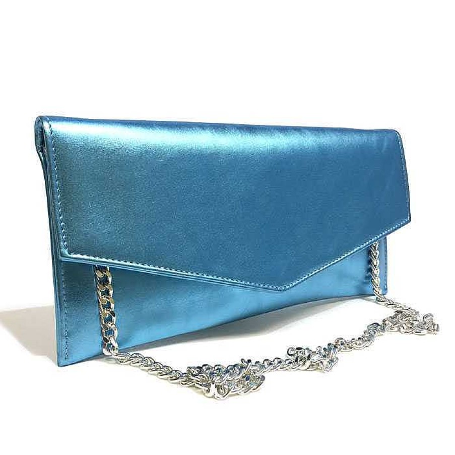 Abbigliamento De Caro Calzature | Borsello Maiorca Pochette Clutch Metallizzata Made In Italy