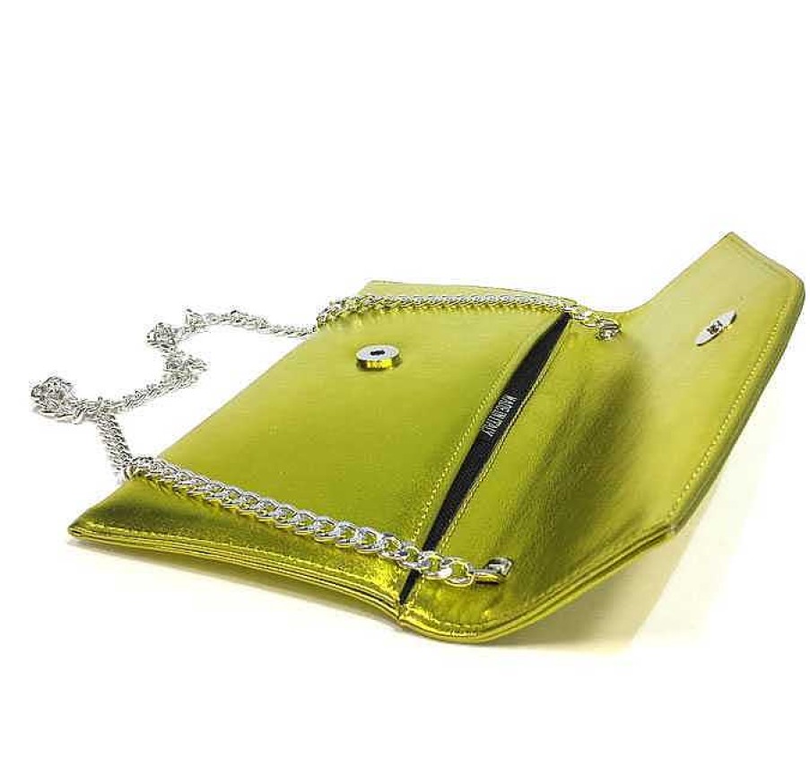 Abbigliamento De Caro Calzature | Borsello Maiorca Pochette Clutch Metallizzata Made In Italy