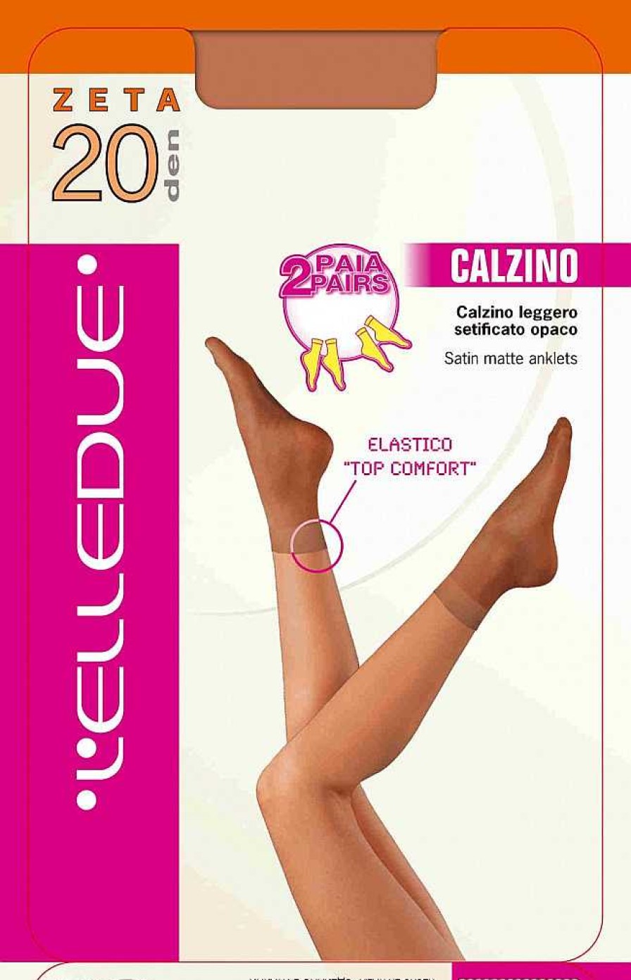 Intimo De Caro Calzature | Calzini Zeta 20 Den Elledue Setificato Opaco 3 Conf. 6 Paia Nero