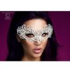 Intimo De Caro Calzature | Maschera Chic 3995 Bianca In Filigrana Di Metallo Con Strass Bianco